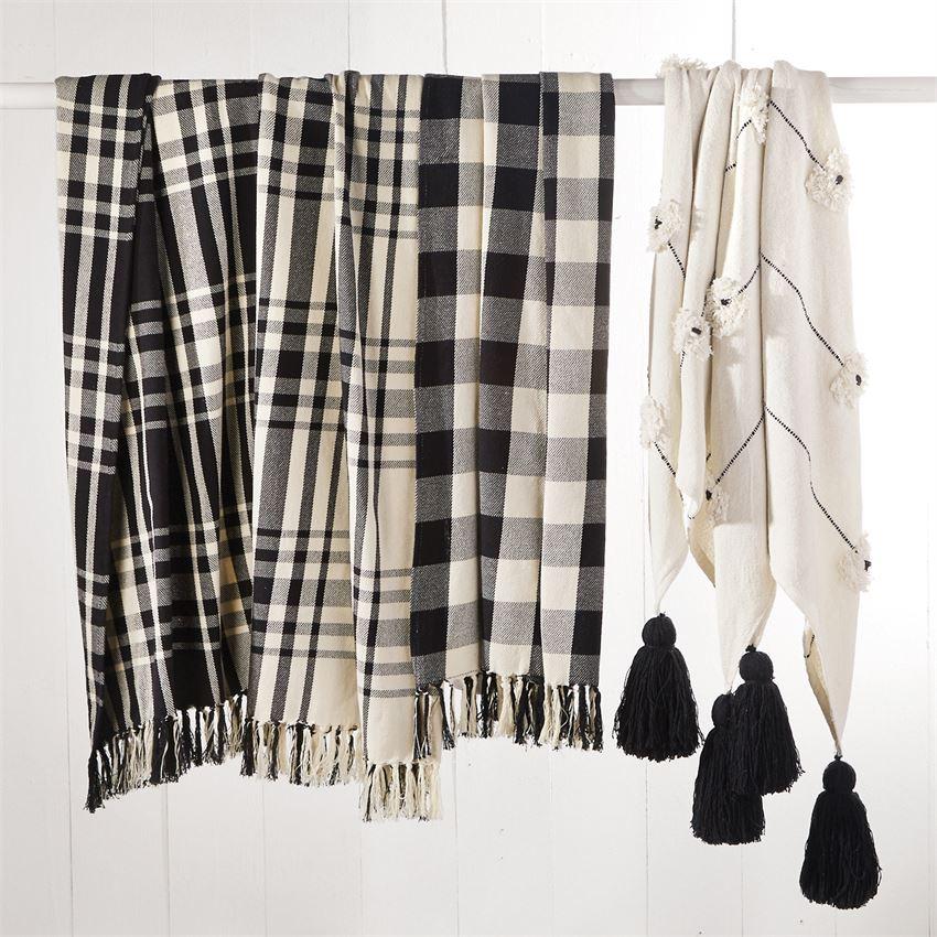 Black & White Check Blankets