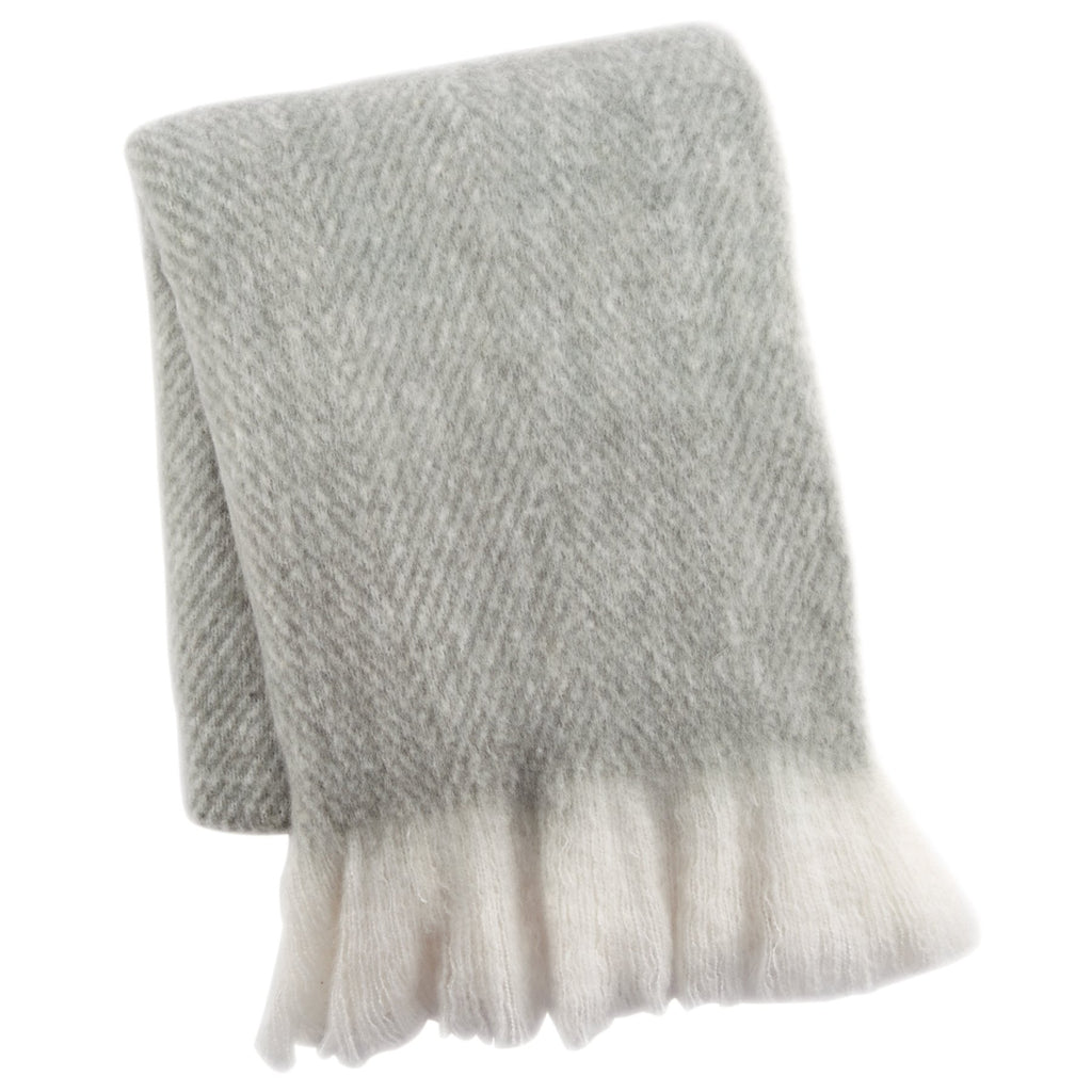 Gray Throw w/White Trim