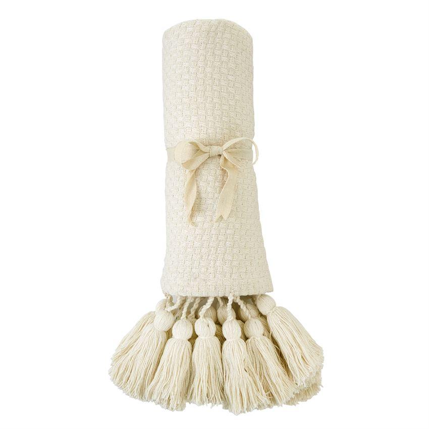 Basketweave Throw | Cream