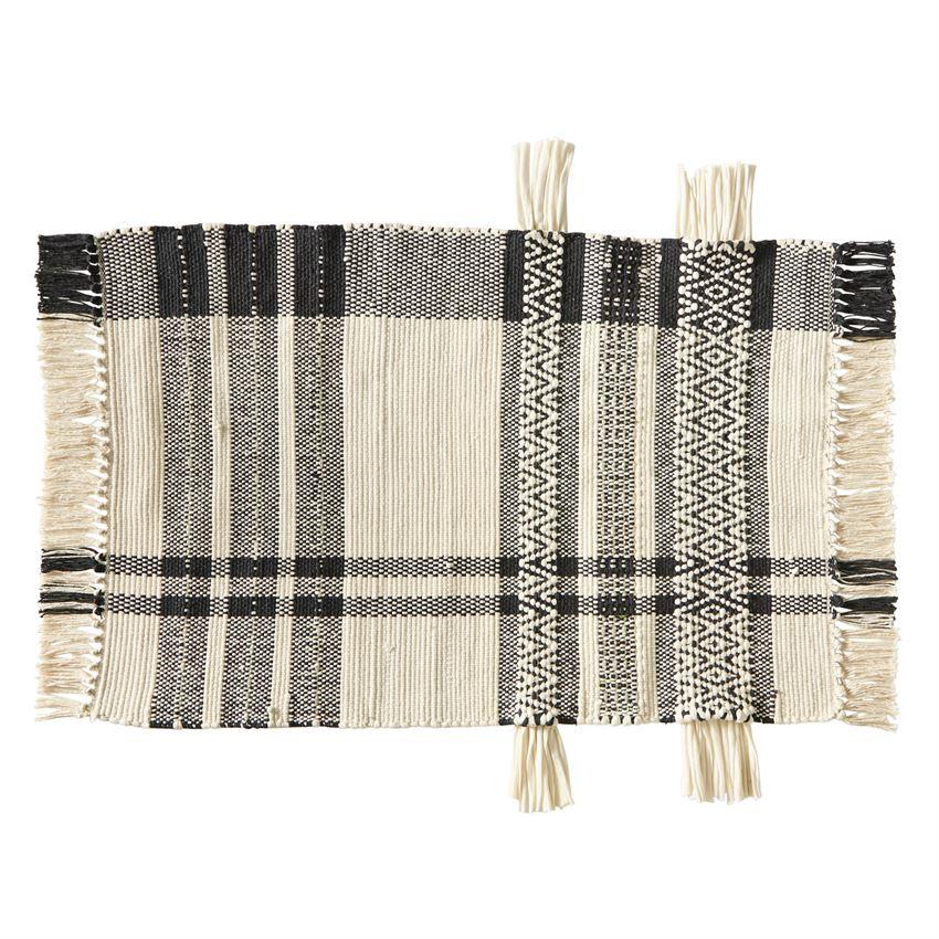 Black & White Checked Rug