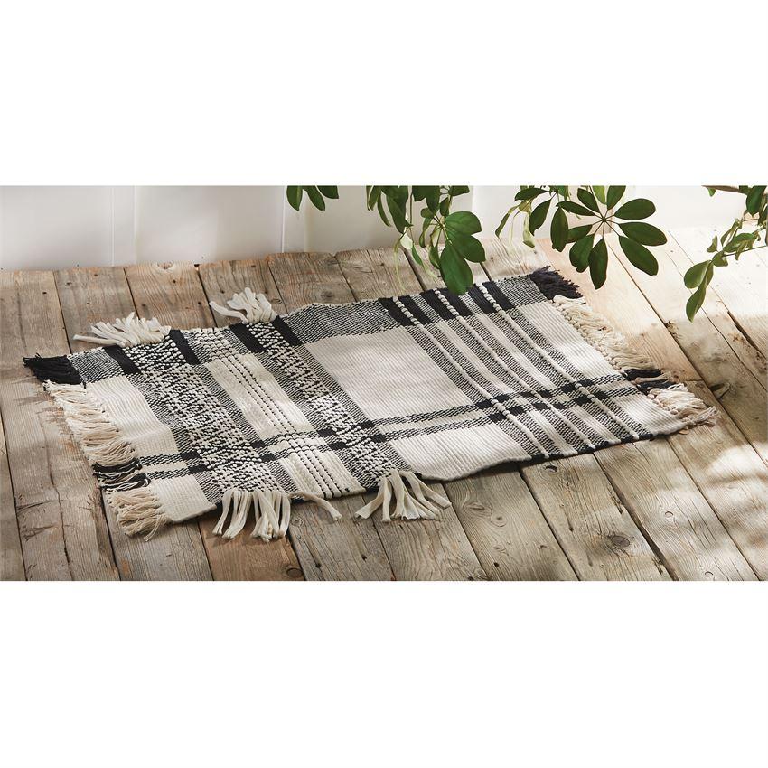 Black & White Checked Rug