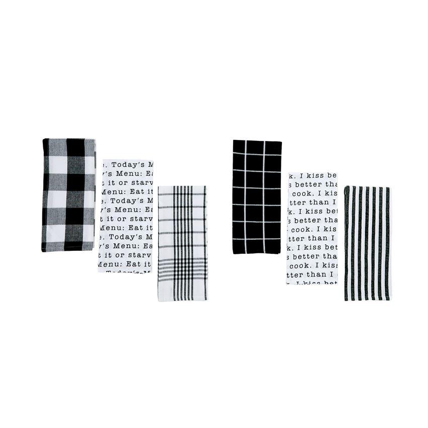 Black & White Dish Towel Sets