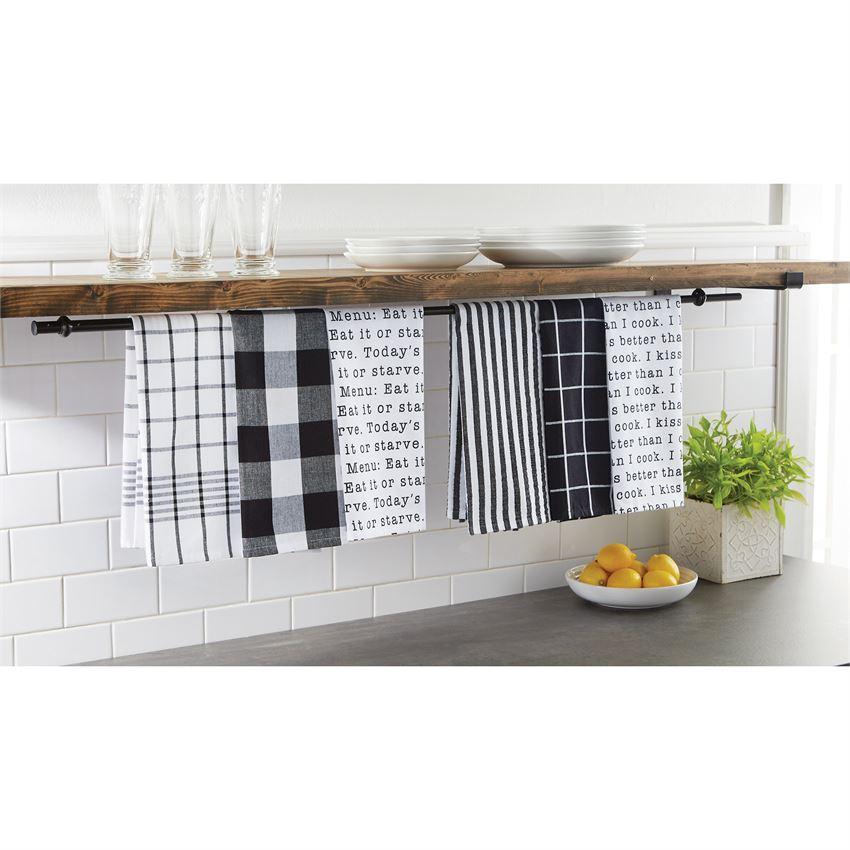 Black & White Dish Towel Sets