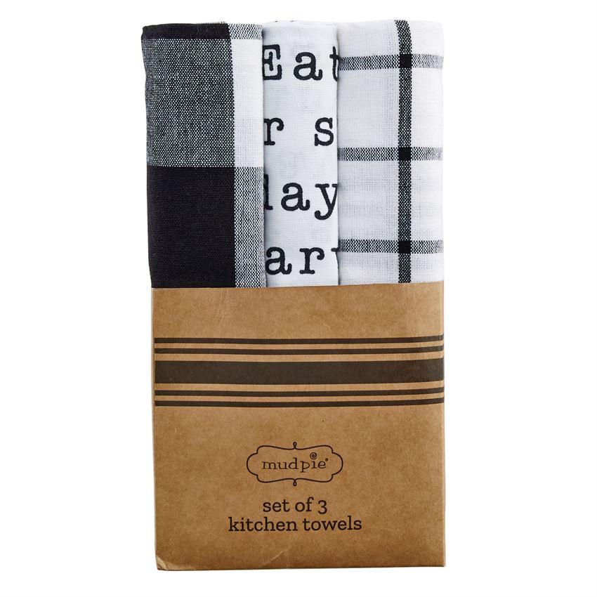 Black & White Dish Towel Sets