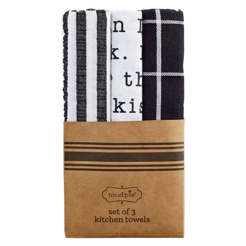 Black & White Dish Towel Sets