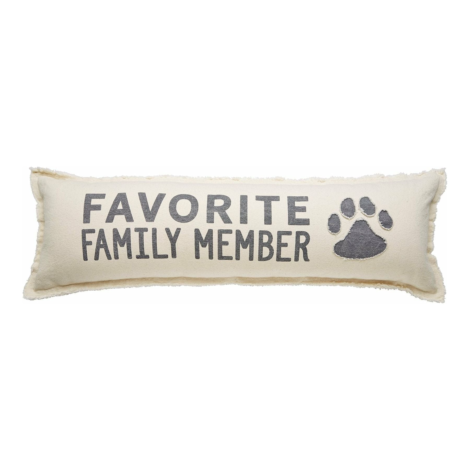 Favorite Family Member Canvas Pet Long Pillow