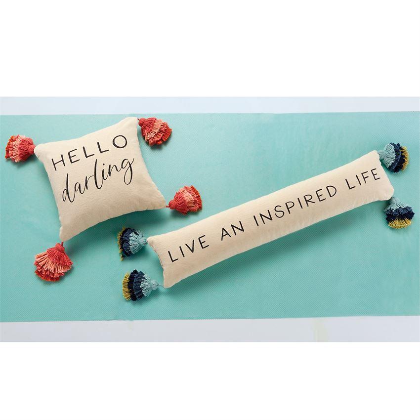 Hello Darling Tassel Pillow