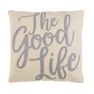 The Good Life Canvas & Felt Pillow