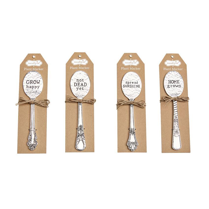 Hammered Spoon Garden Markers