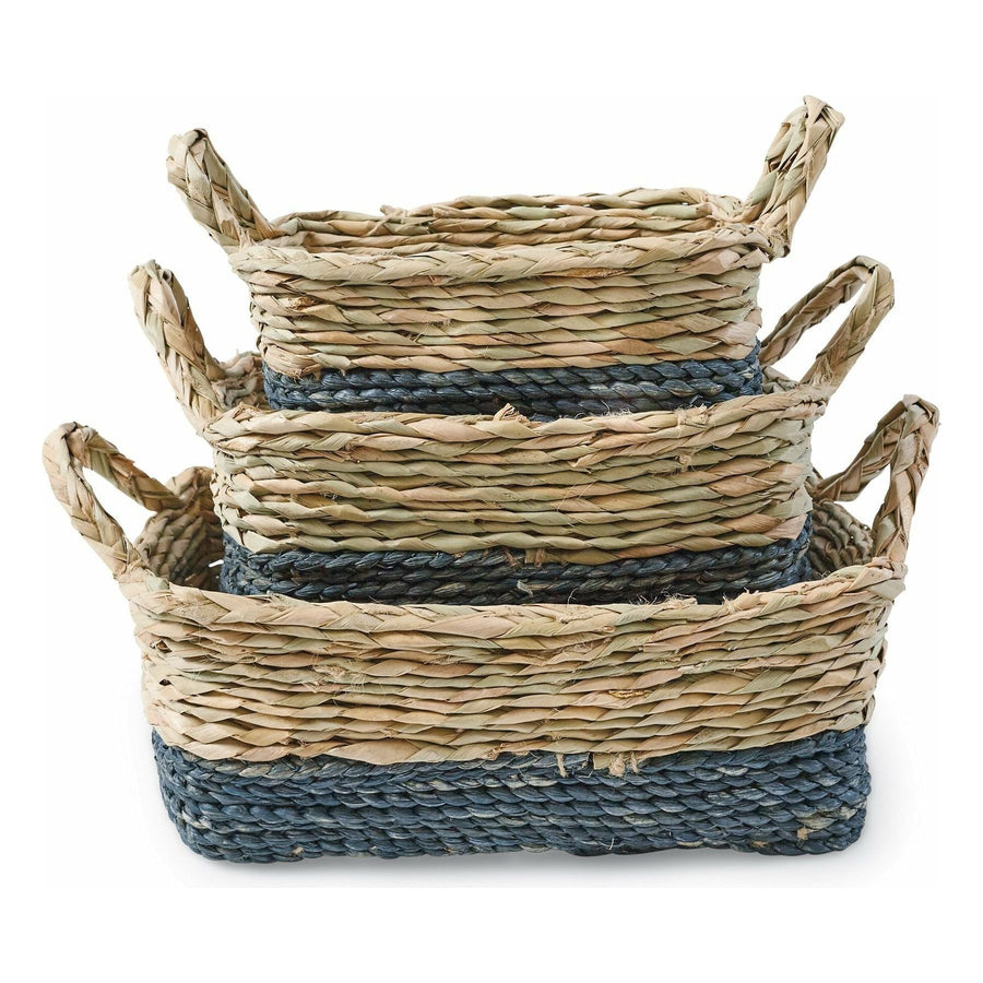 Navy Seagrass Basket Set