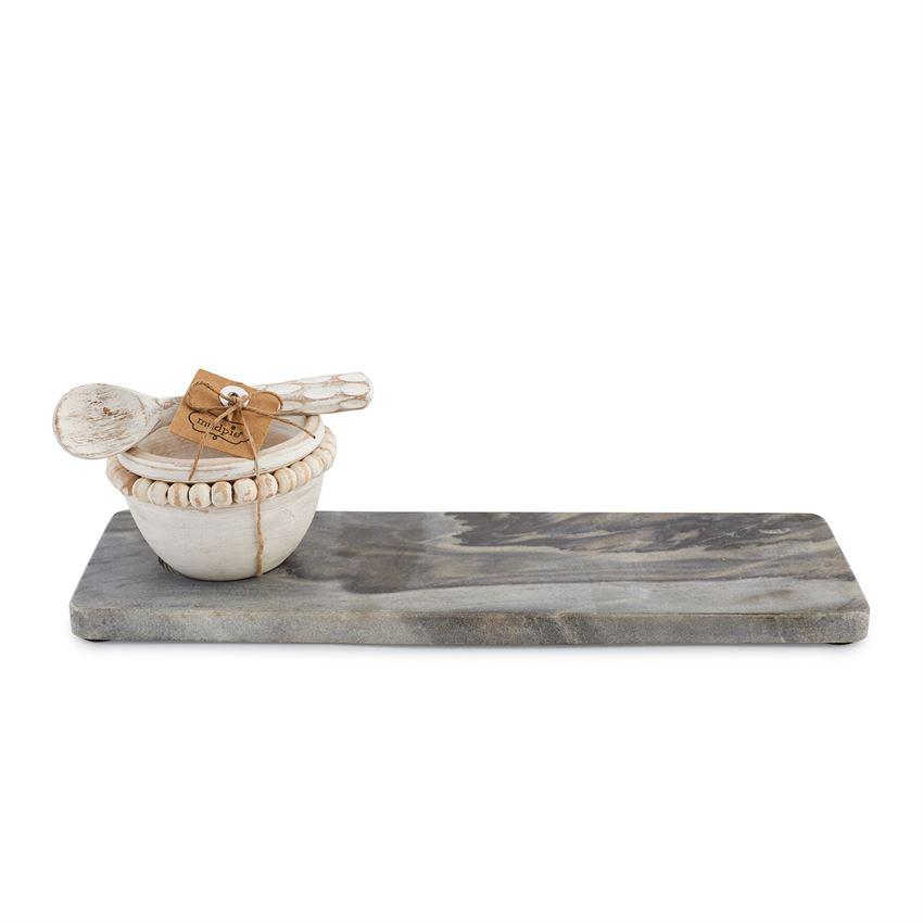 Marble & Wood Serving Board Set