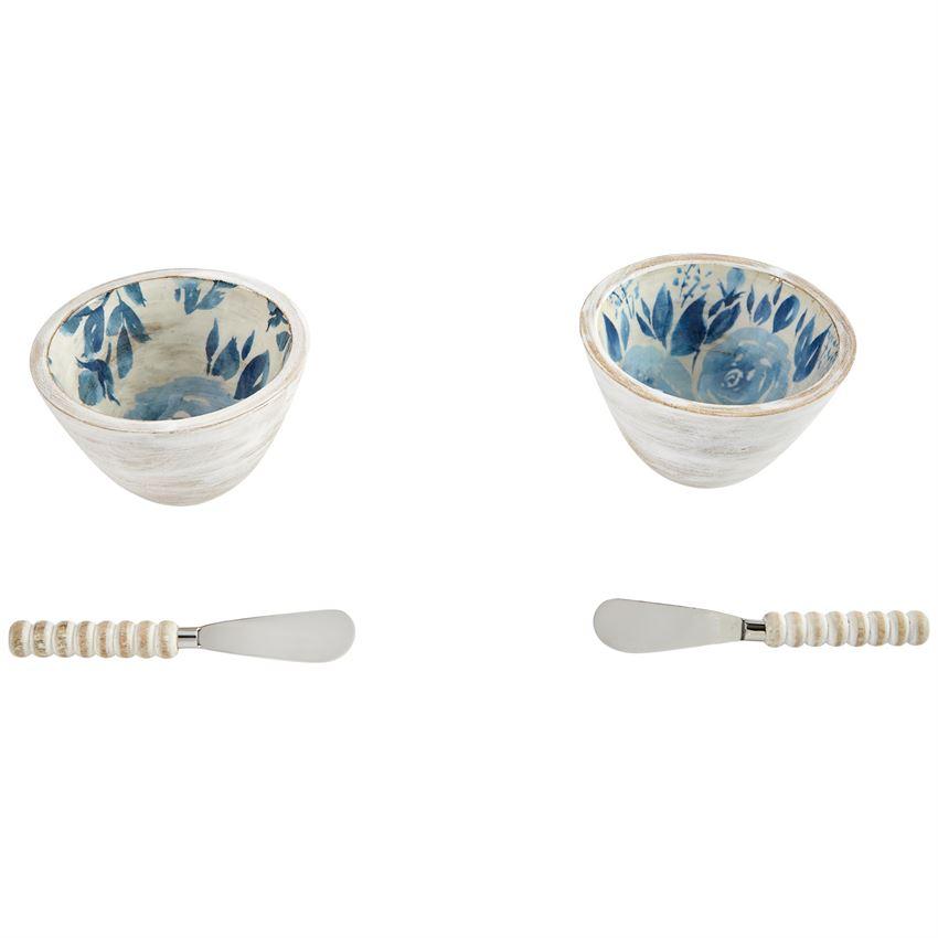 Blue Floral Bowl Cover Set