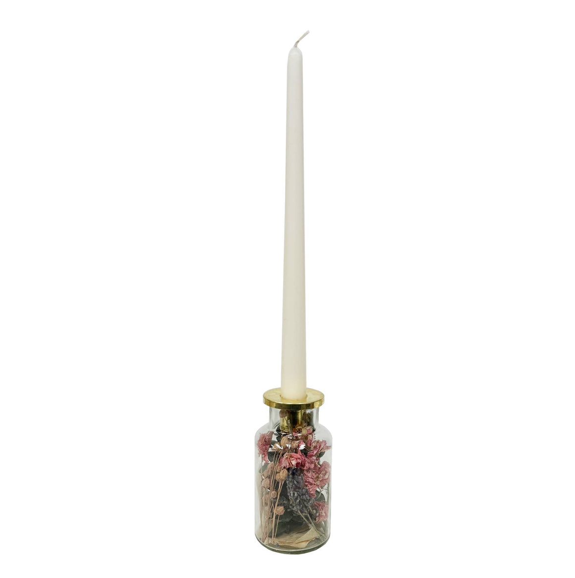 Botanical Taper Candle Holder: Stout Shape | Lavender Fields
