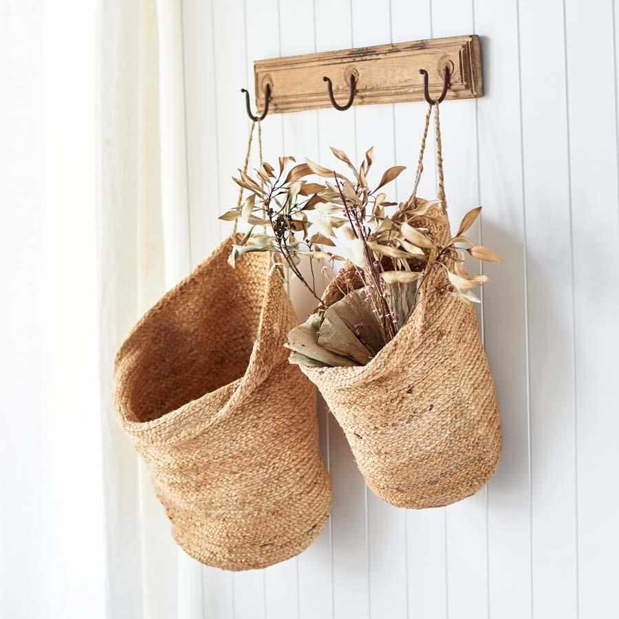 Artisan Hanging Sacks - Natural Jute