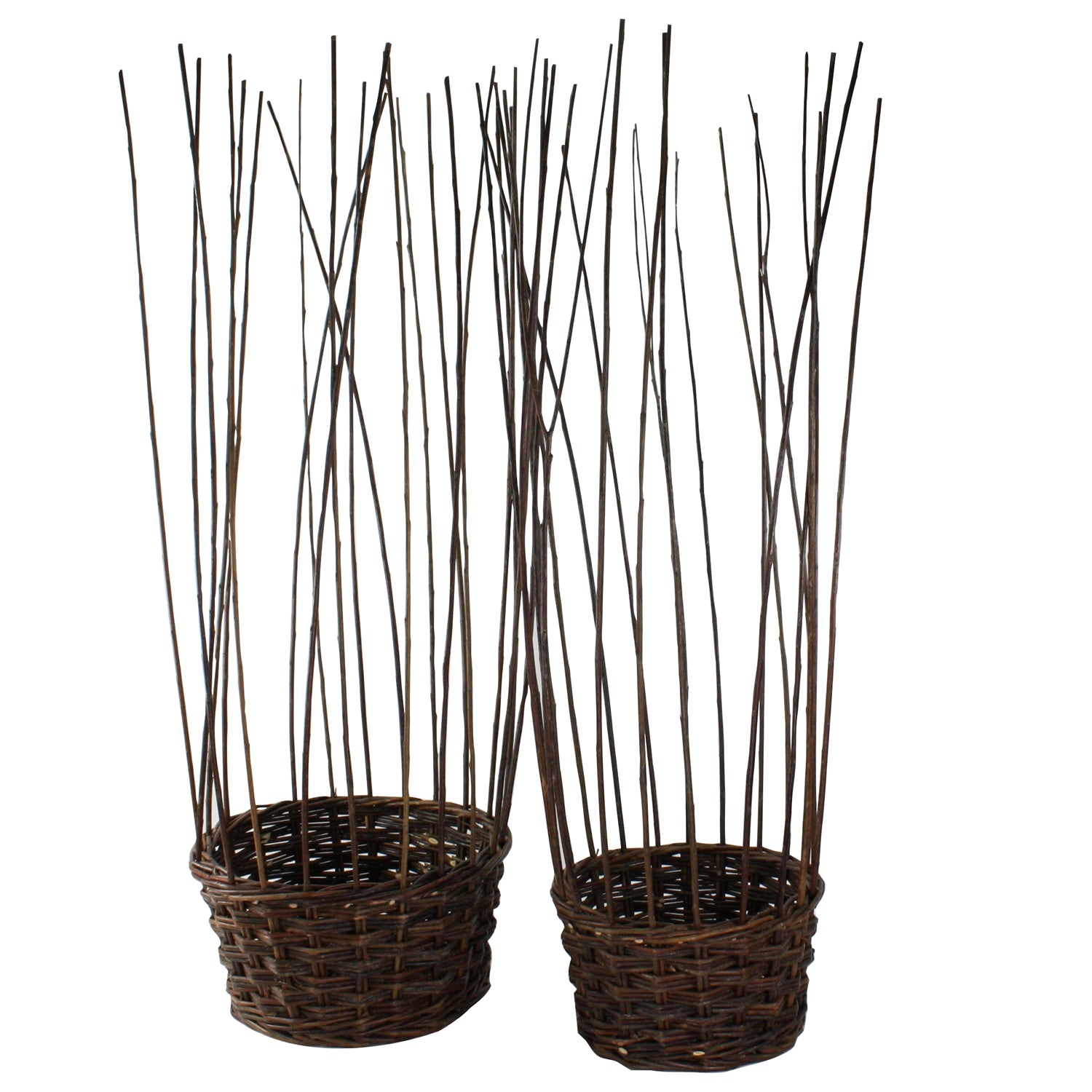 Willow Gathered Baskets | Natural