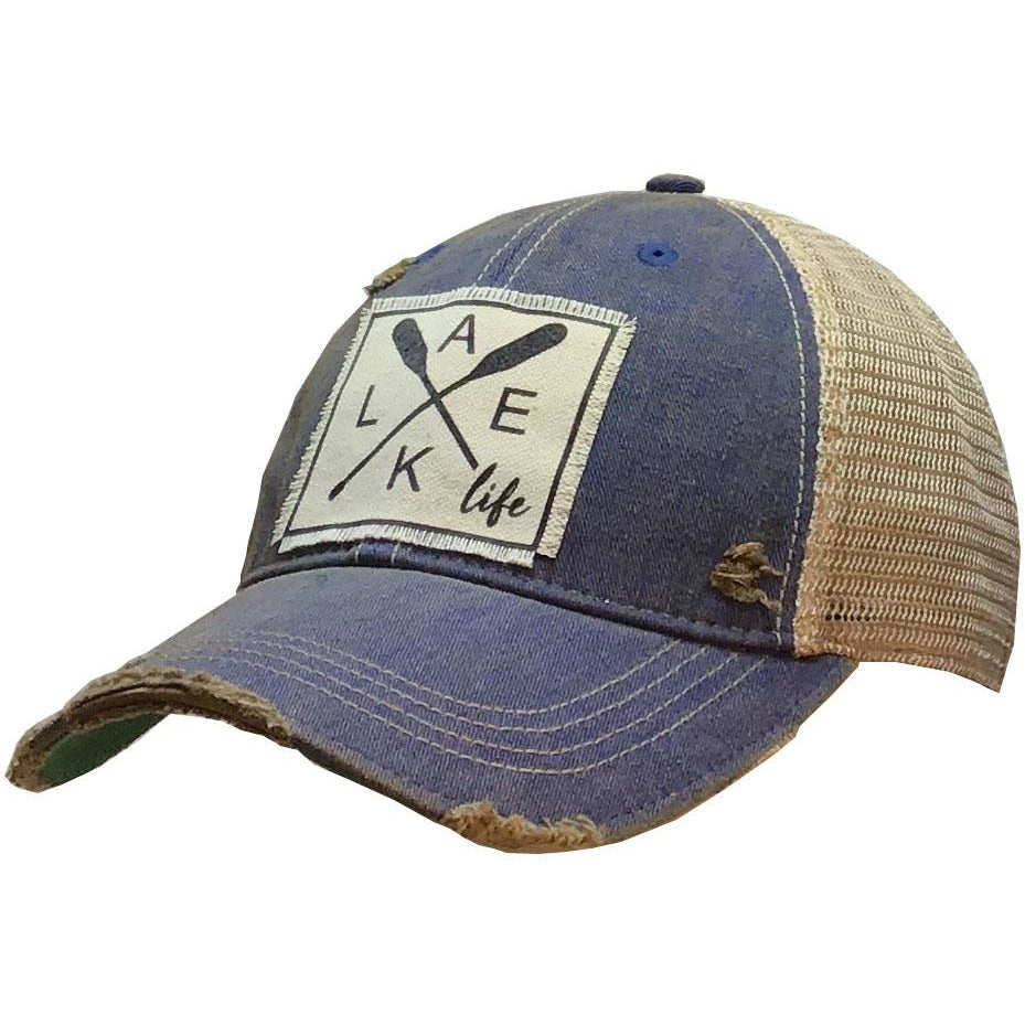 "Lake Life" Distressed Trucker Cap