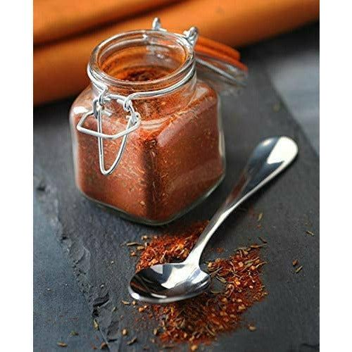 Square Clip Top Glass Spice Jar