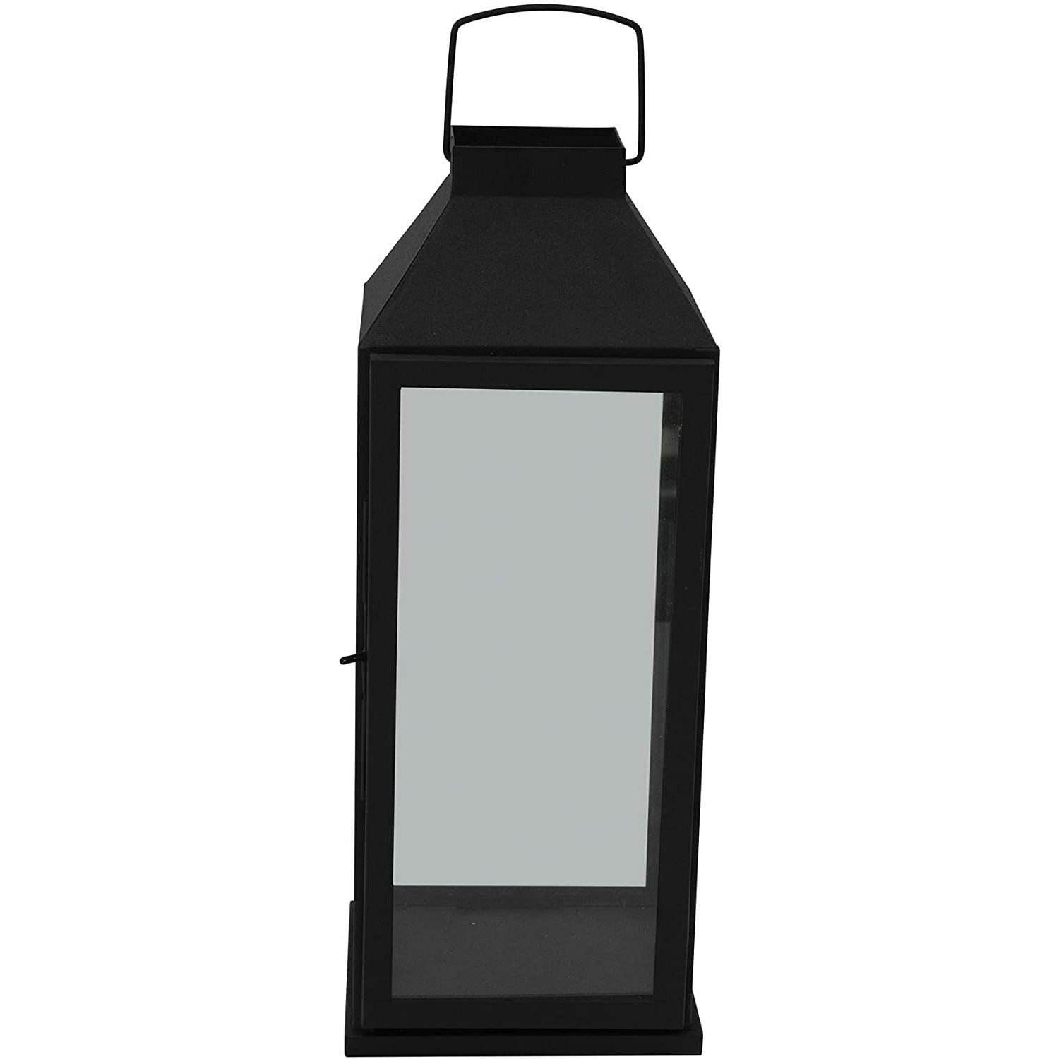 Matte Black Metal Lantern w/ Handle
