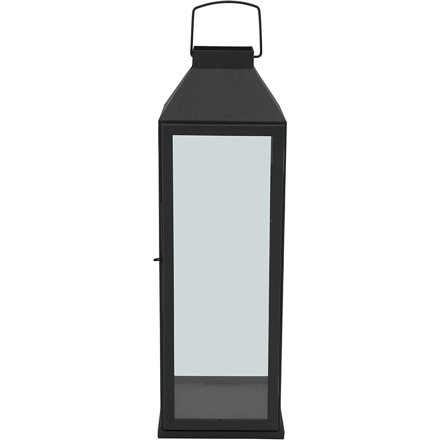 Matte Black Metal Lantern w/ Handle