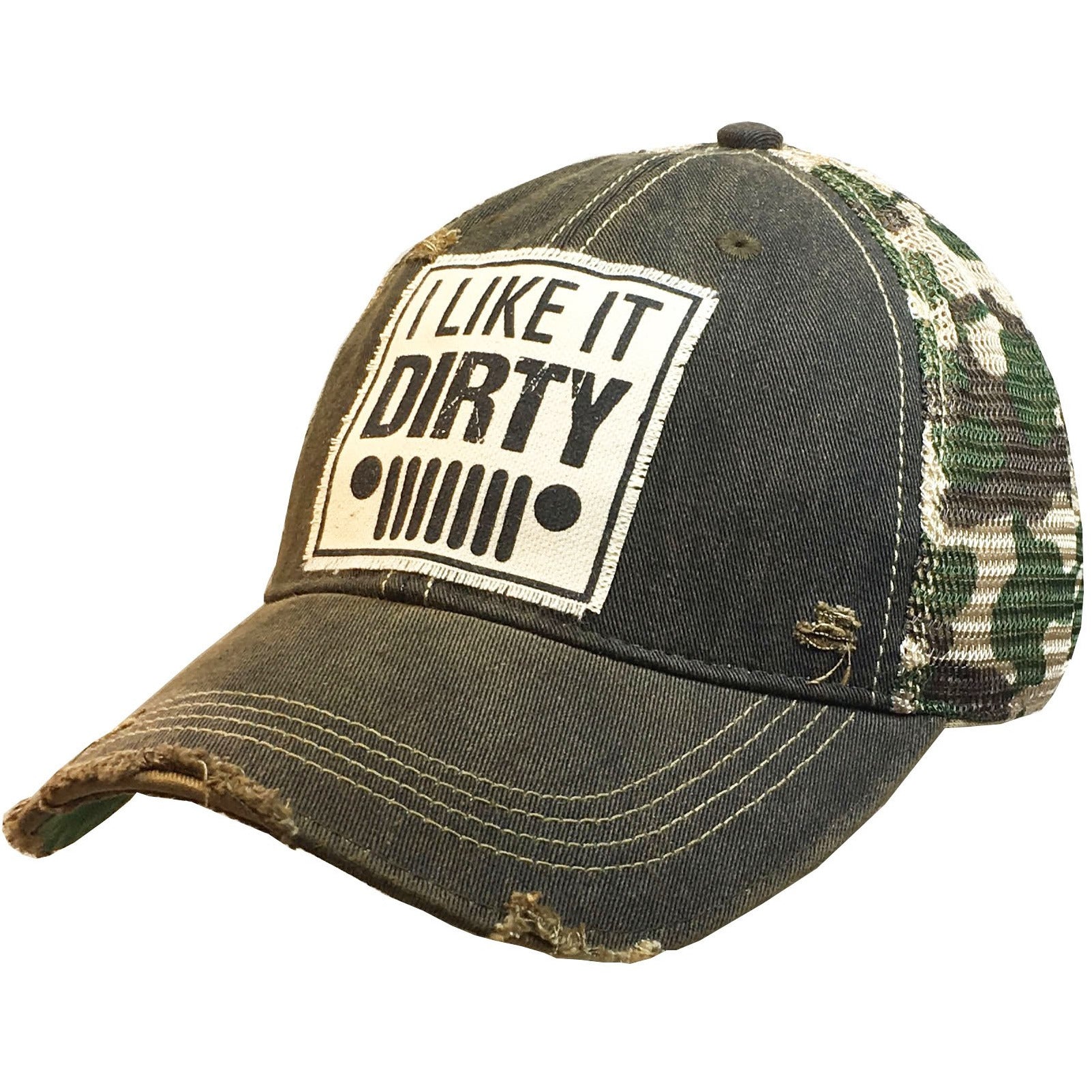 "I Like It Dirty" Distressed Trucker Cap