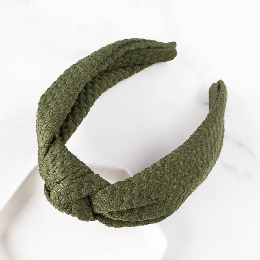Square Texture Headband | Olive