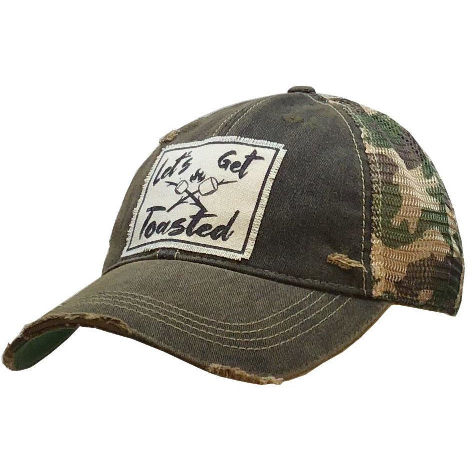 "Let's Get Toasted" Distressed Trucker Cap