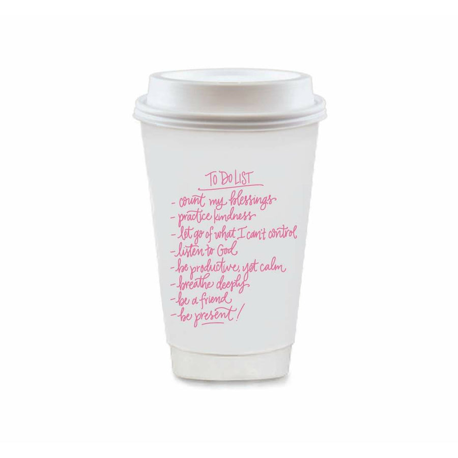 To-Do List | To-Go Coffee Cups | Pink
