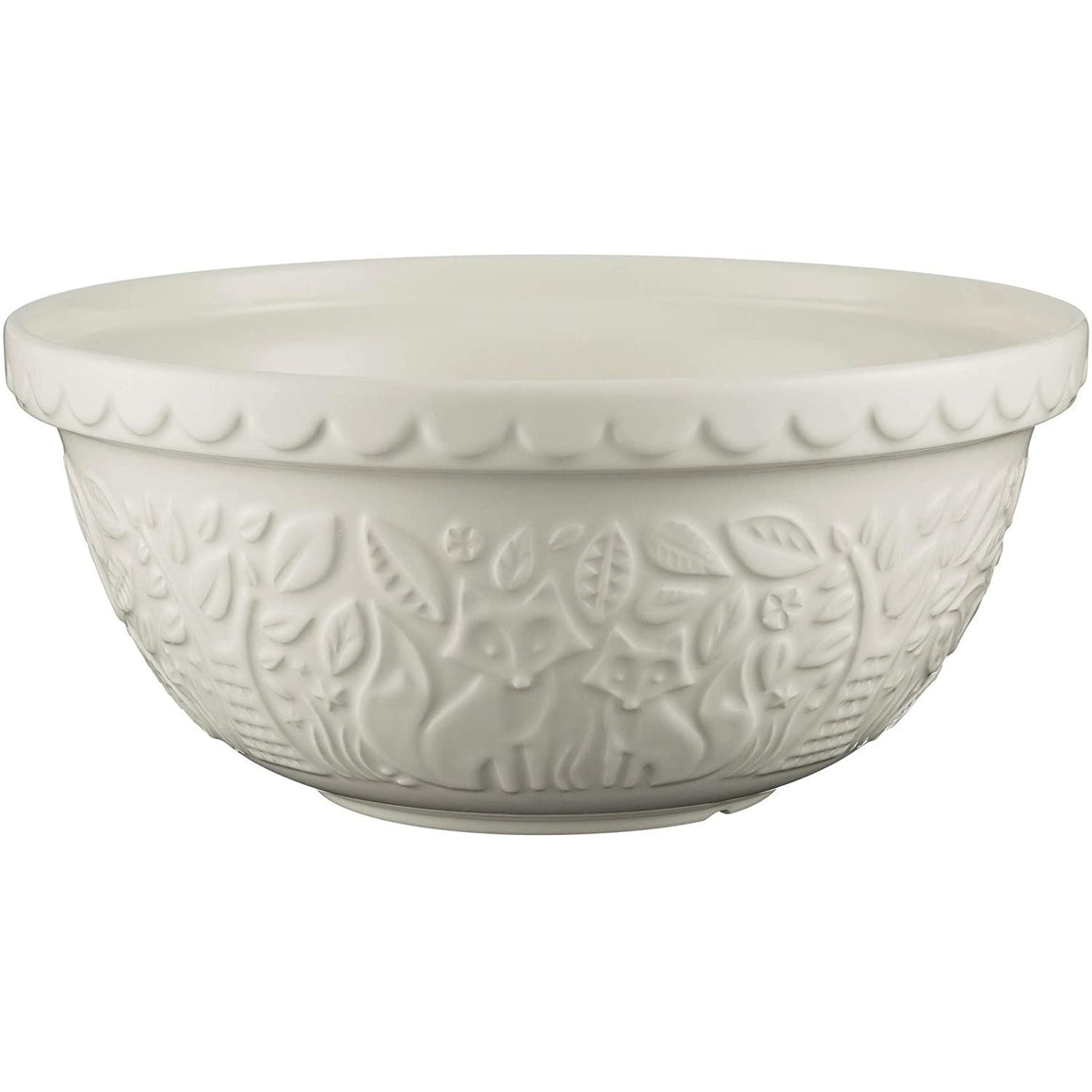 Mason Cash | In the Forest | Fox Embossed Mixing Bowl | Cream - 4.25 Quart (S12)