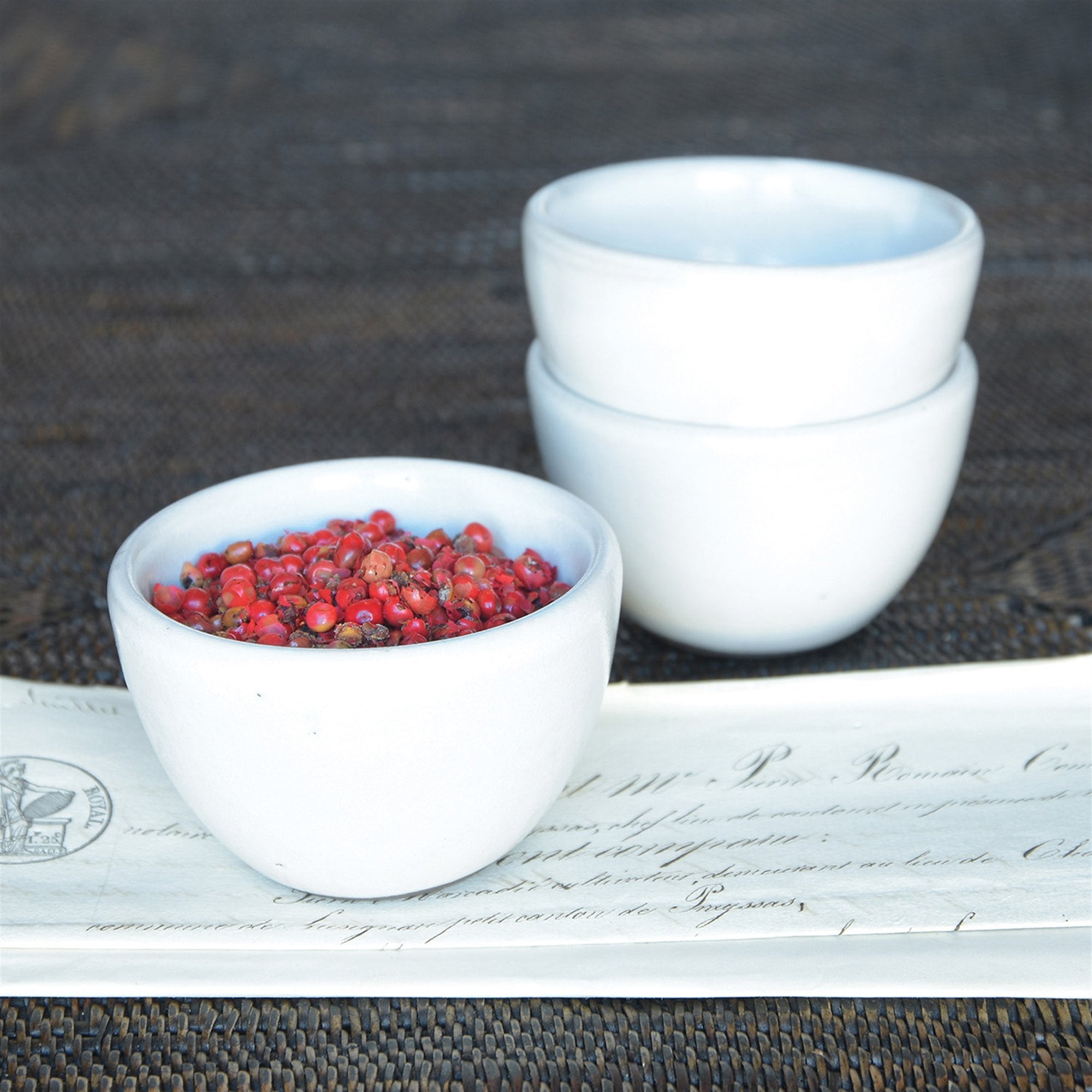 Liam White Glaze Ceramic Sauce Bowl