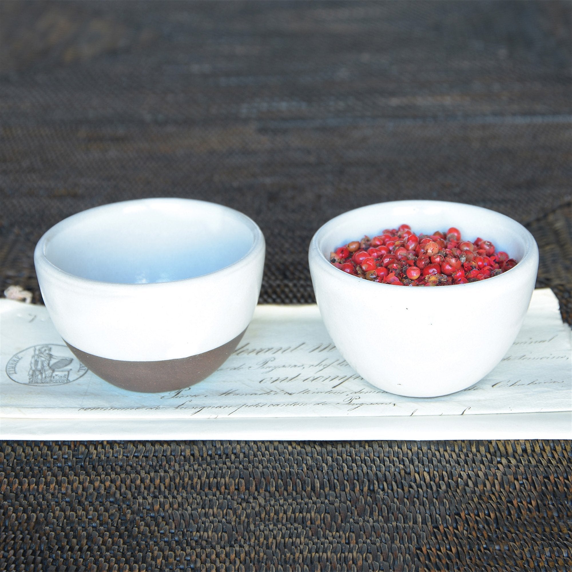 Liam White Glaze Ceramic Sauce Bowl