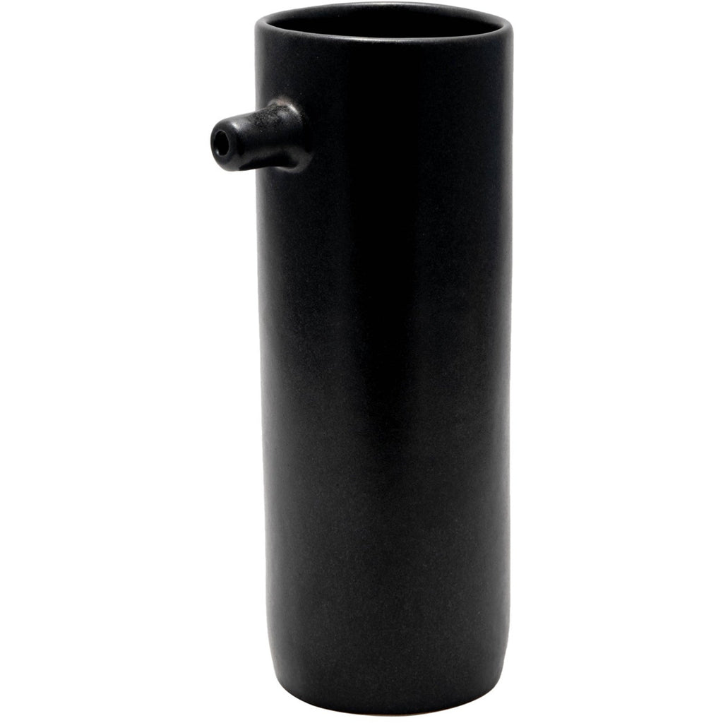Black Ceramic Vase w/Spout