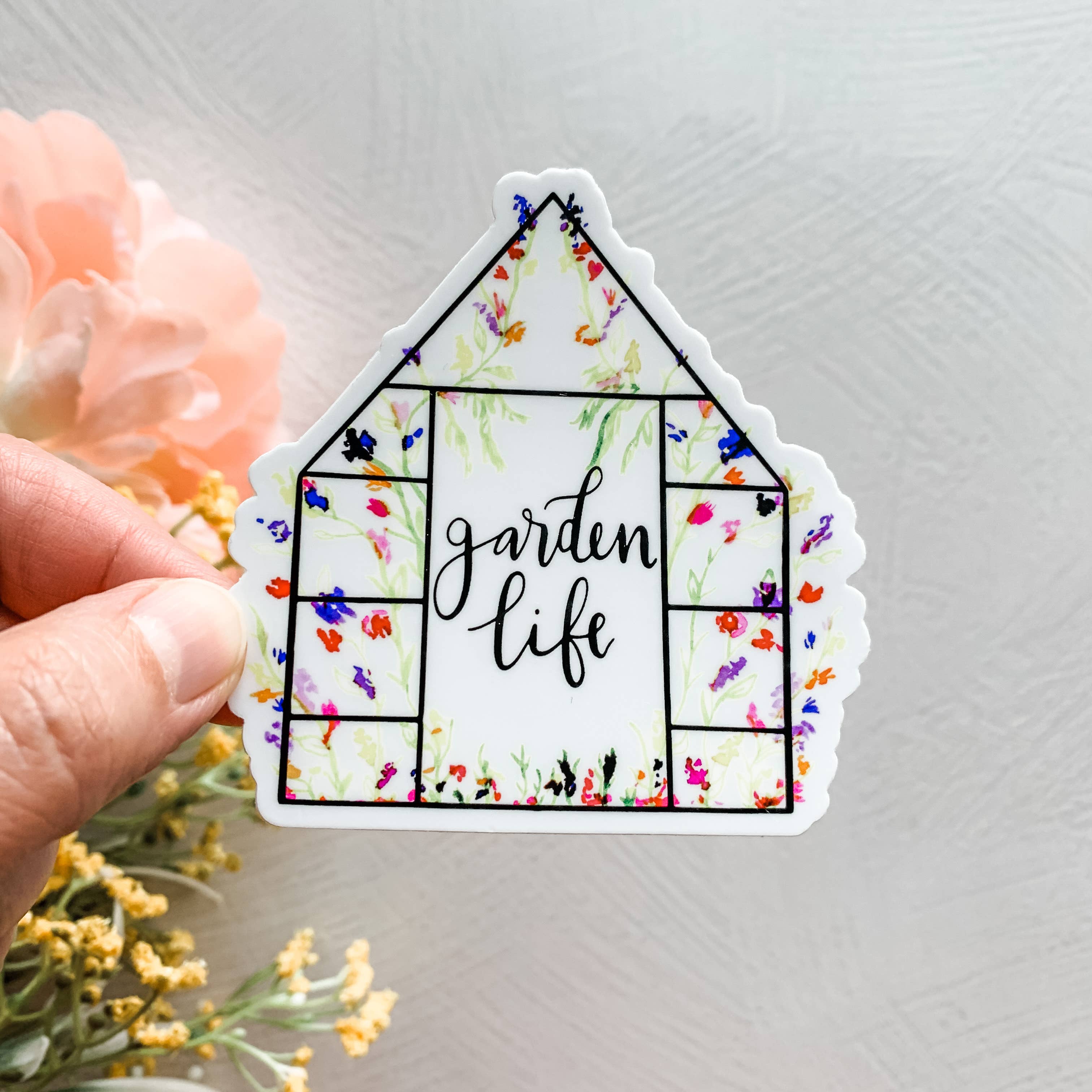 Garden Life Greenhouse Floral Sticker Decal