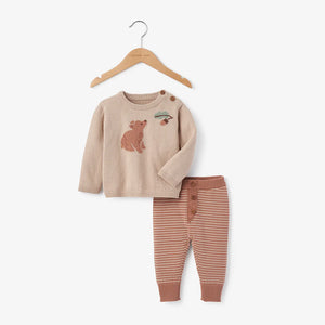 Bear Knit Baby Sweater + Pant Set | 6 months