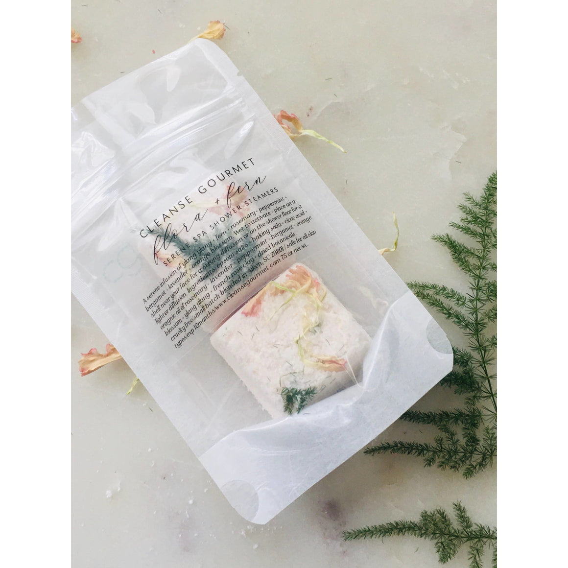 Flora + Fern Shower Steamers 2 pack Serene Spa Infusion