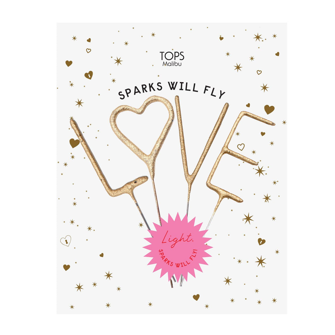 TOPS Malibu - Sparkler Card LOVE 4"