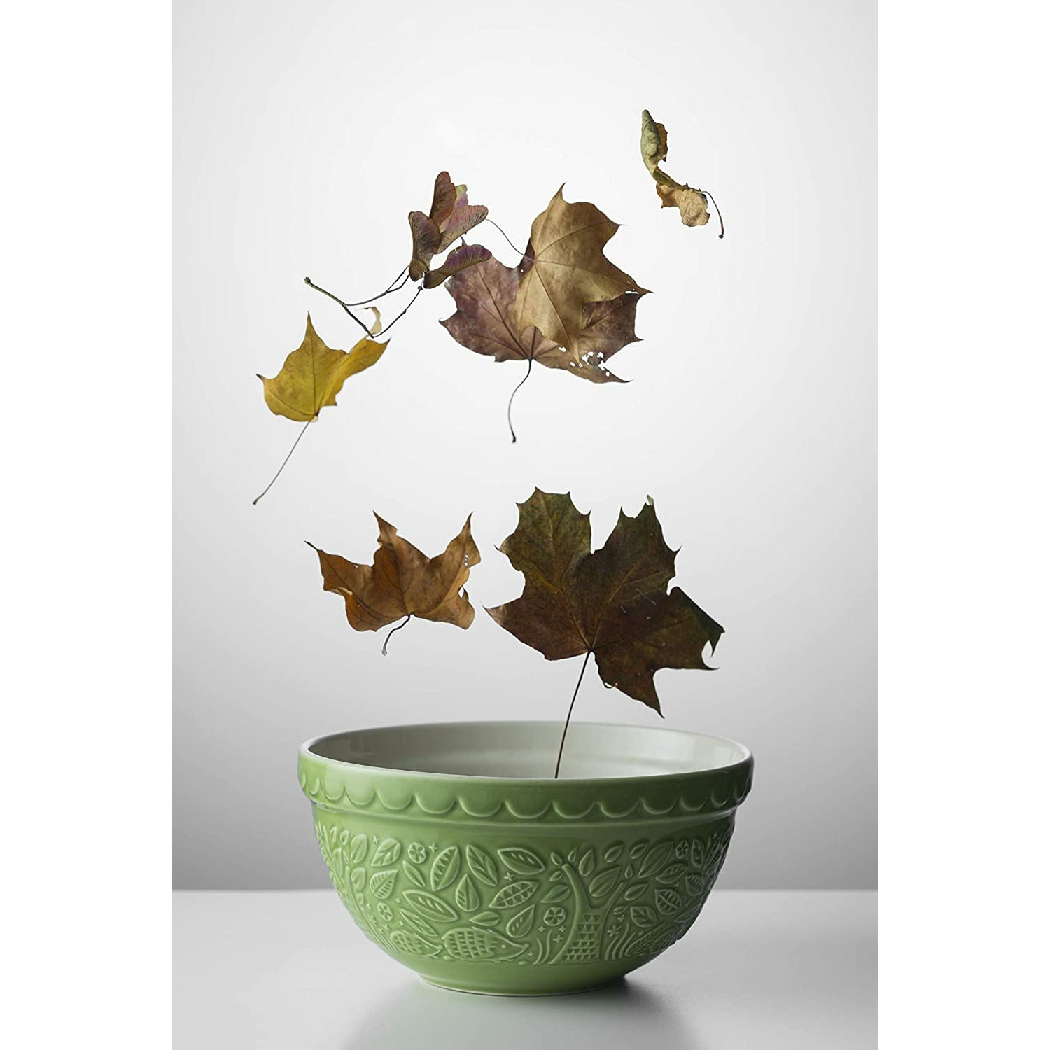 Mason Cash | In the Forest | Hedgehog Embossed Mixing Bowl | Green - 1.25 Quart (S30)