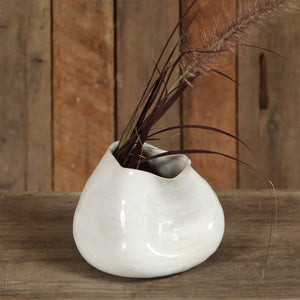 Fancy White Canyon Ceramic Vase