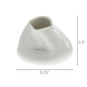 Canyon Fancy White Small Ceramic Vase