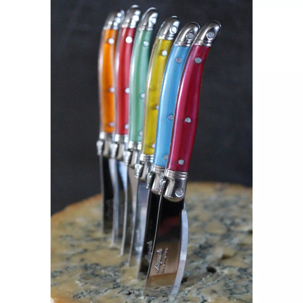 Laguiole Rainbow Mini Cheese Spreader.
