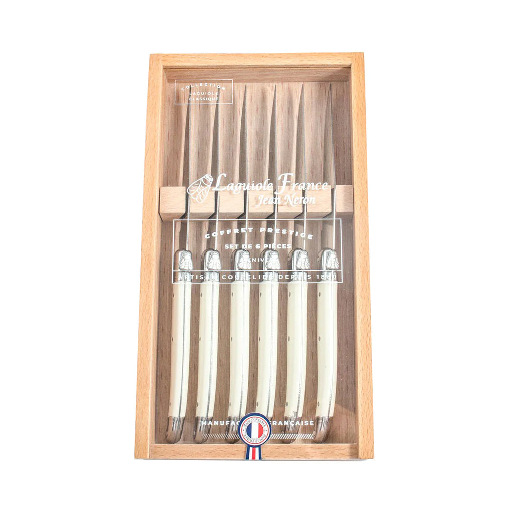 S/6 Laguiole Stainless Steel Knives | Ivory