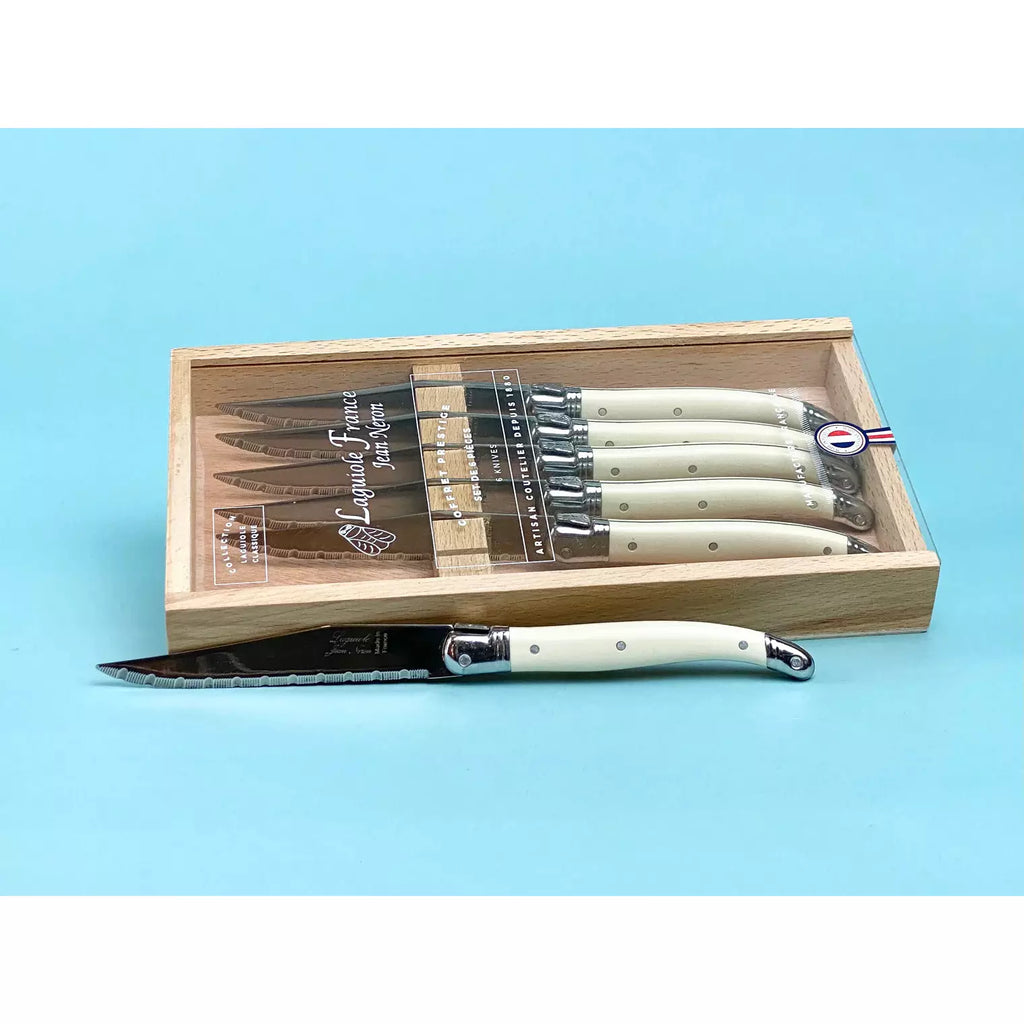 S/6 Laguiole Stainless Steel Knives | Ivory