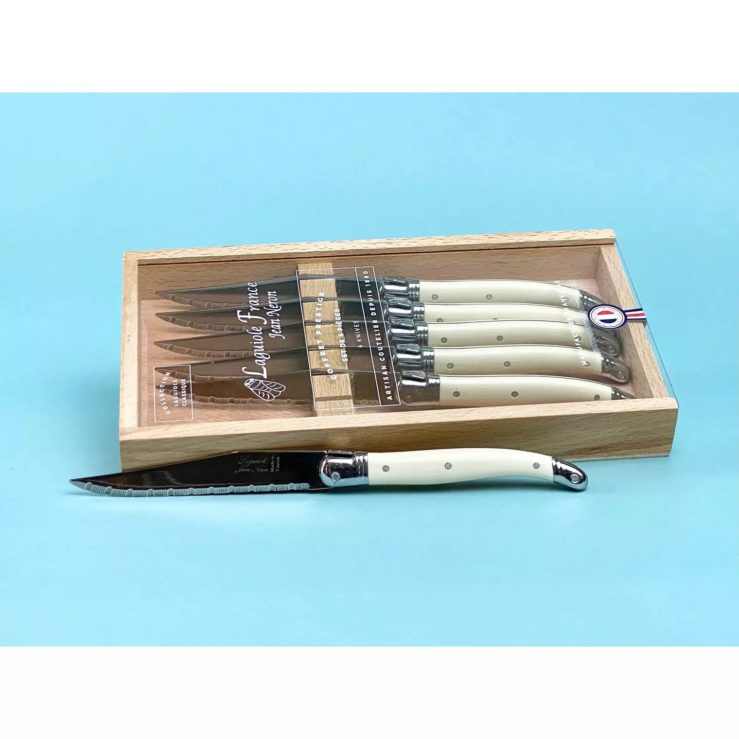 S/6 Laguiole Stainless Steel Knives | Ivory
