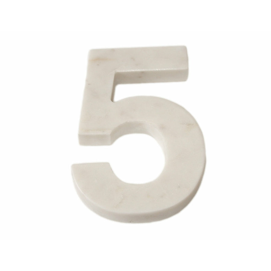 White Marble Helvetica Number
