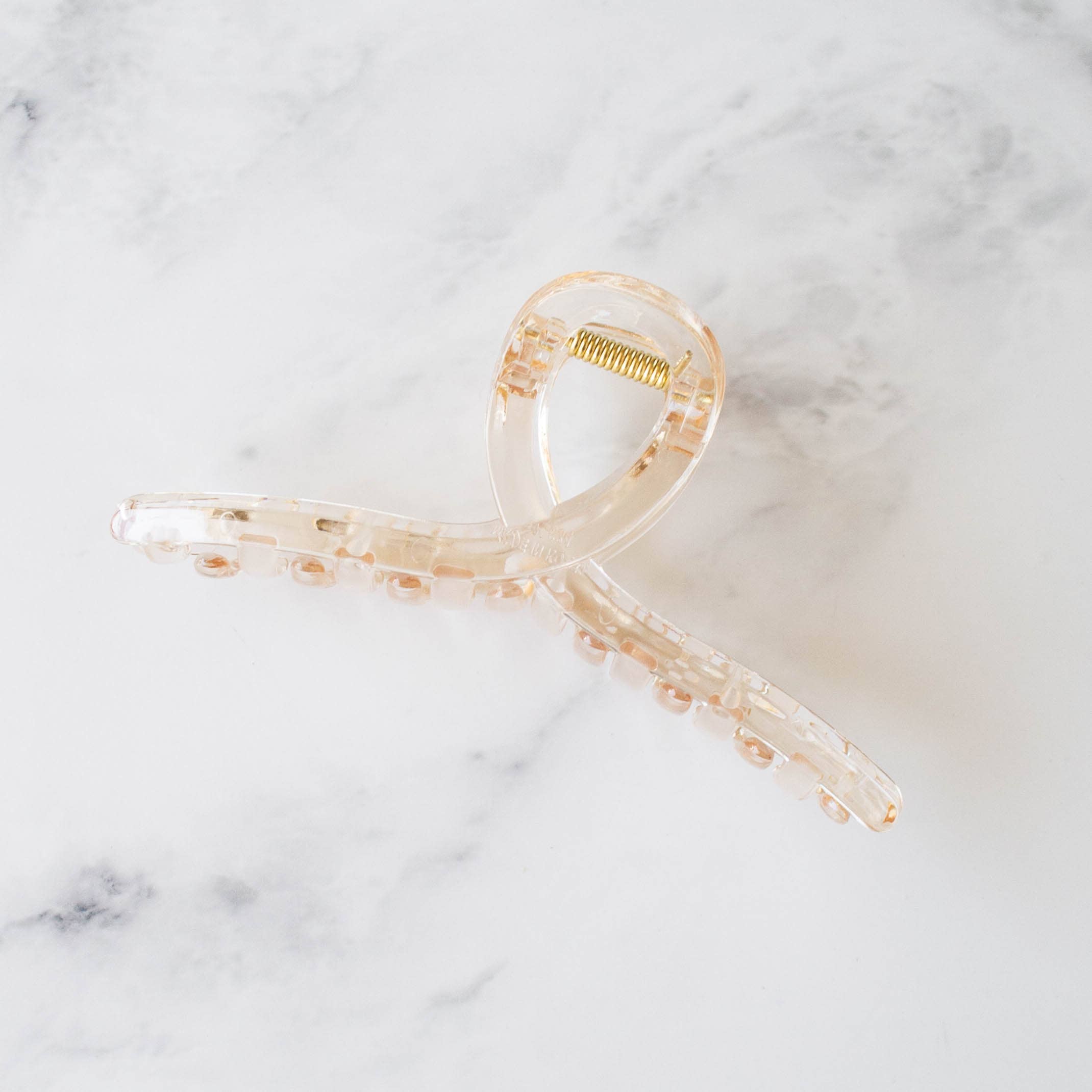 French Twist Hair Clip |  Glossy | Clear Brown