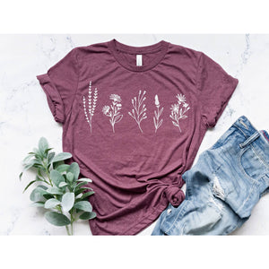 Wildflowers T-shirt | Plum