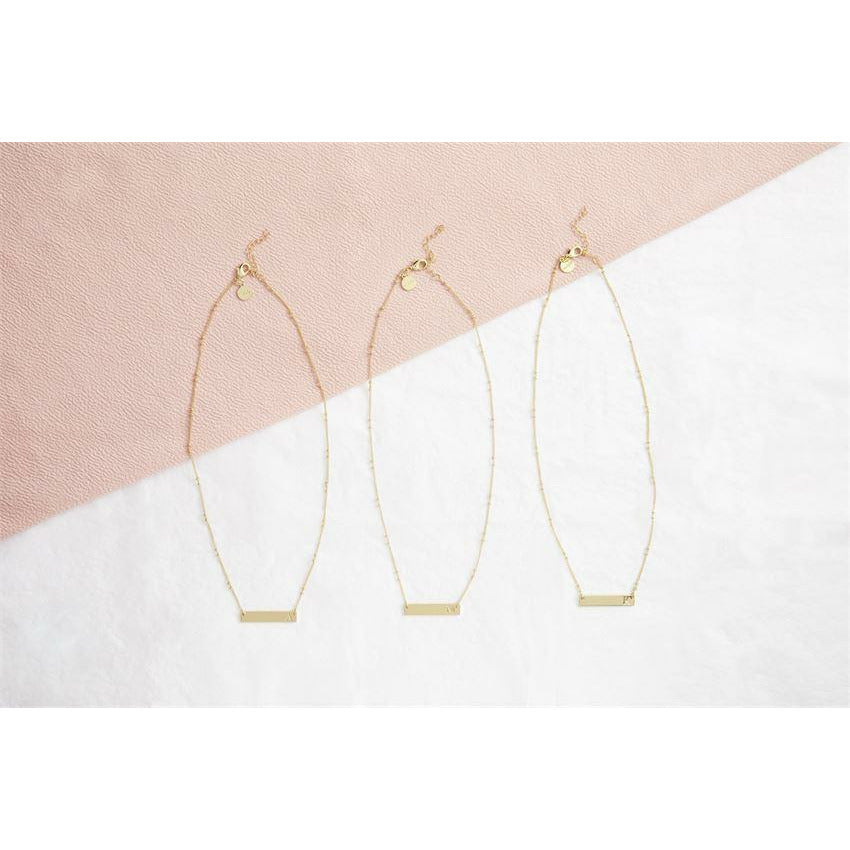 Initial Bar Necklace
