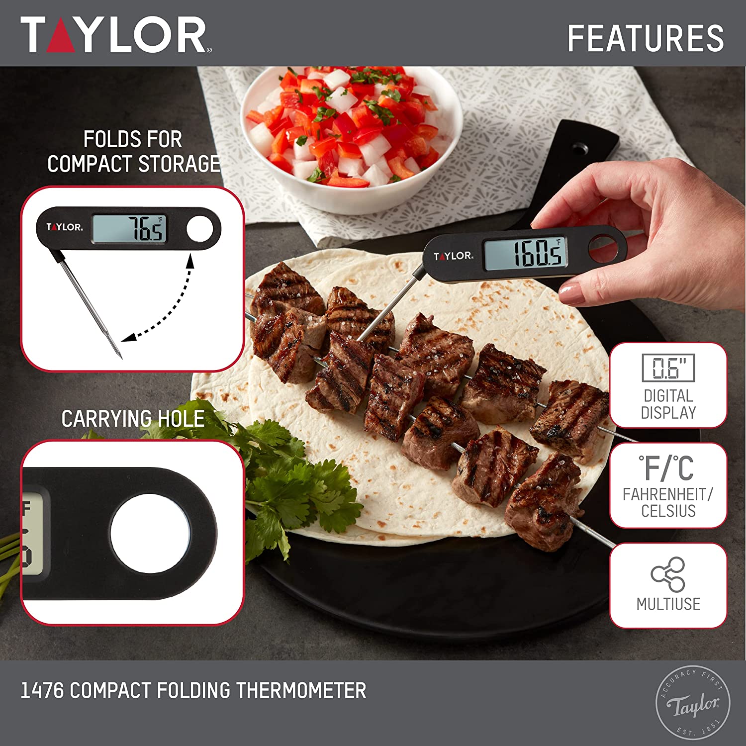 Compact Folding Thermometer