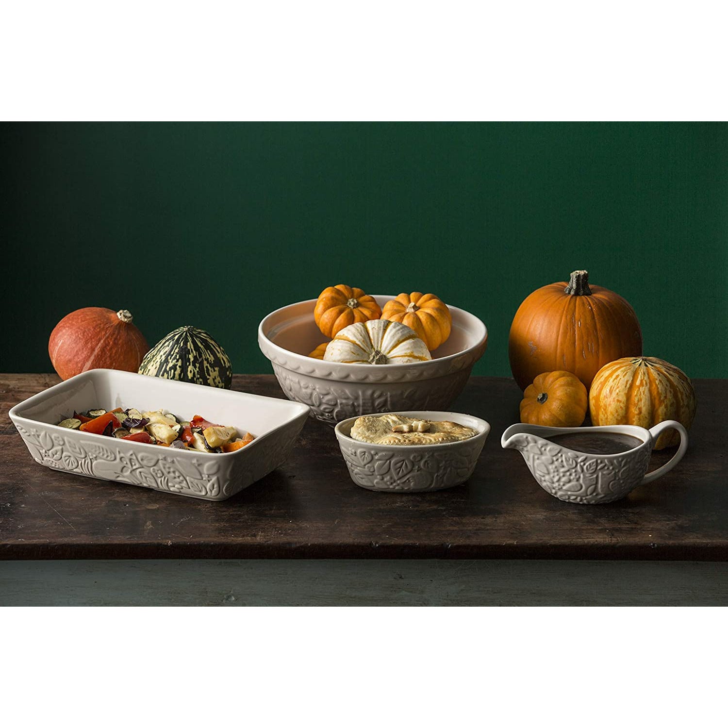 Mason Cash | In the Forest | Owl Embossed Mixing Bowl | Stone - 2.85 Quart (S18)