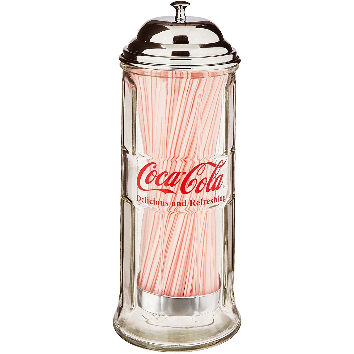 Winco Acrylic Straw Dispenser, Medium, 12.38 x 5.5 x 7.13 inches, Clear