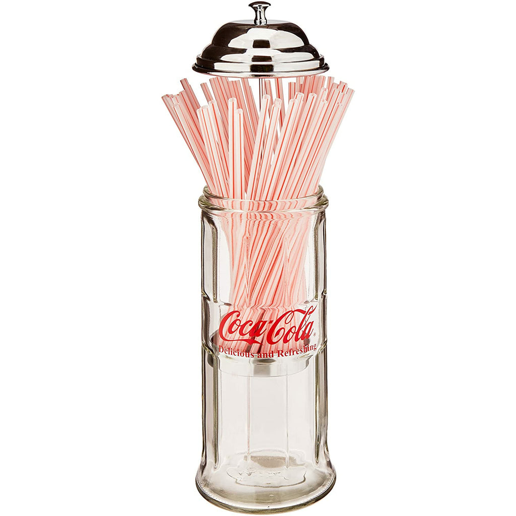 Glass Straw Dispenser w/Straws